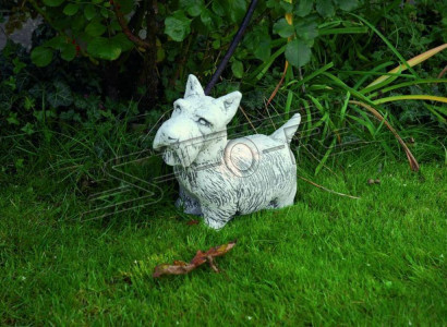 Garden decoration dog terrace stone figures decorative white statue figure